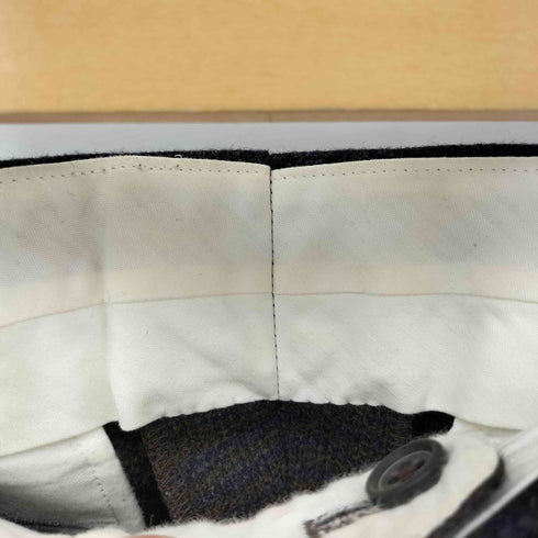 マーティーアンドサンズ MAATEE&SONS jeffery ウール チェック柄 2タック サイドバックル パンツ メンズ JPN:3