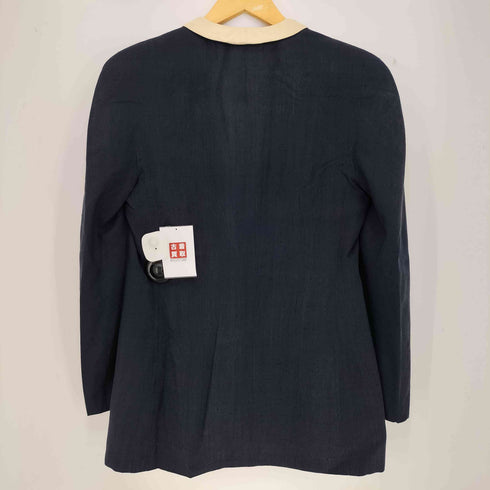 ジョルジオアルマーニ Giorgio Armani ピュアシルク100 ノーカラージャケット レディース EUR:42