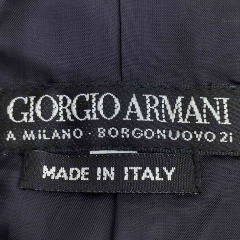 ジョルジオアルマーニ Giorgio Armani ピュアシルク100 ノーカラージャケット レディース EUR:42
