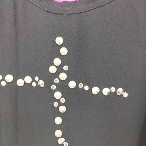 ジュンヤワタナベコムデギャルソンマンピンク JUNYA WATANABE COMME des GARCONS MAN PINK AD2002 スタッズ ノースリーブ ワンピース レディース JPN:S
