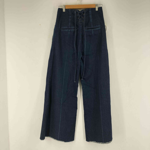 ミハラヤスヒロ MIHARA YASUHIRO インディゴ ワイドデニムパンツ レディース 38