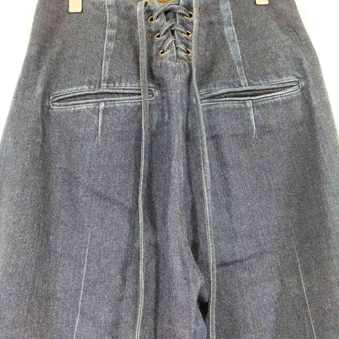 ミハラヤスヒロ MIHARA YASUHIRO インディゴ ワイドデニムパンツ レディース 38