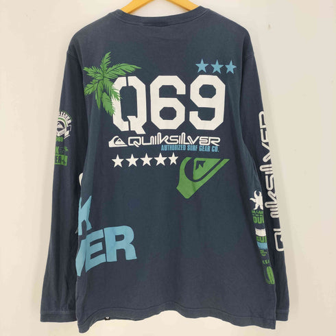 クイックシルバー Quiksilver 00S プリント 長袖 Tシャツ メンズ import:XL