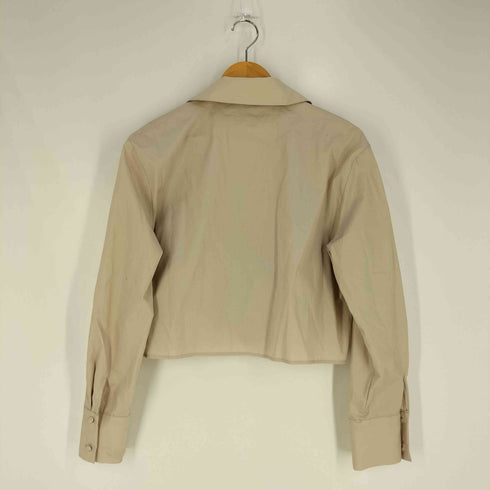 ザラ ZARA クロップド ポプリンシャツ レディース import:M