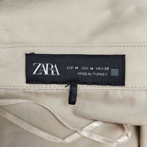 ザラ ZARA クロップド ポプリンシャツ レディース import:M