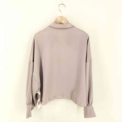 ハレ HARE HAZE クロップドシャイニングシャツ レディース