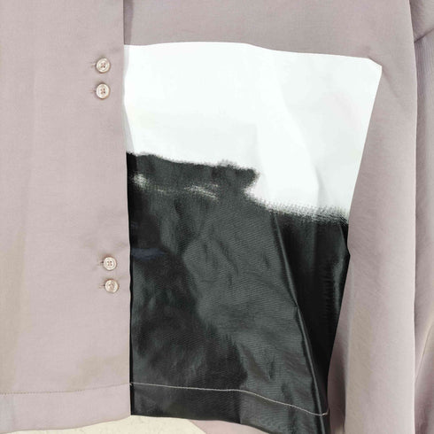 ハレ HARE HAZE クロップドシャイニングシャツ レディース