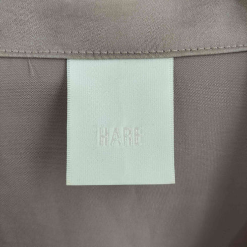 ハレ HARE HAZE クロップドシャイニングシャツ レディース