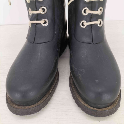 ILSE JACOBSEN レースアップブーツ ハーフ丈 BLACK レディース JPN:36