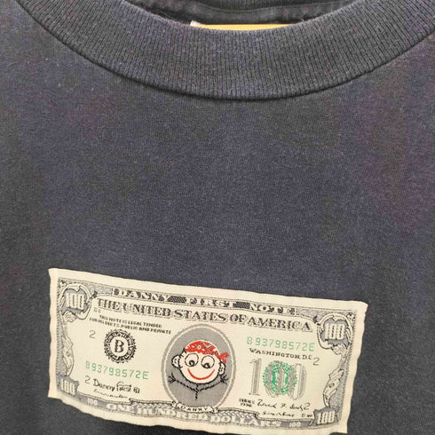 Danny First 90S USA製 ドルパッチ クルーネック Tシャツ 袖シングル メンズ import:L