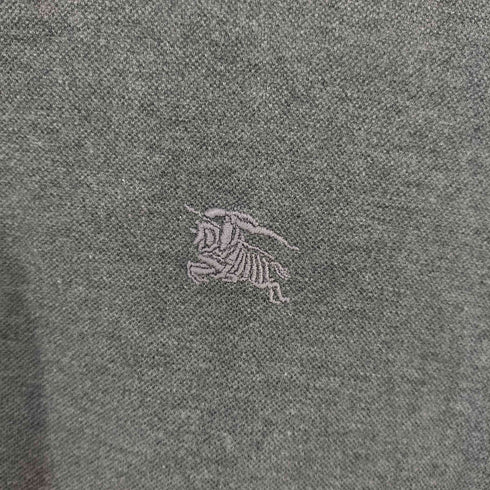バーバリーブラックレーベル BURBERRY BLACK LABEL ロゴ刺繍 鹿の子ポロシャツ メンズ 3