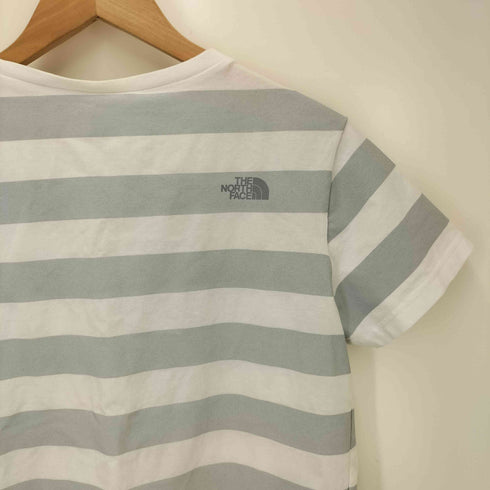 ザノースフェイス THE NORTH FACE PRINT BORDER TEE プリント ボーダー Tシャツ レディース import:L