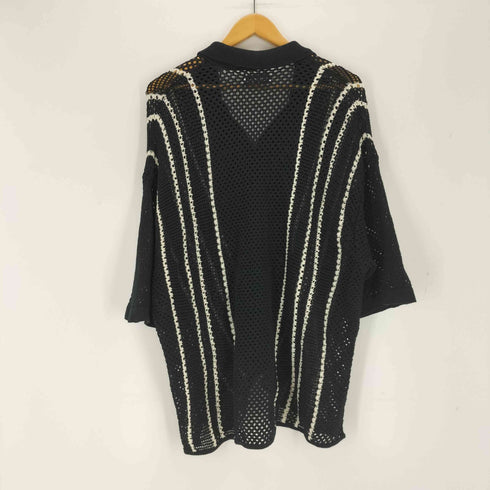 エビセンスケートボーズ Evisen skateboards STRIPE CROCHET SHIRT メンズ JPN:L
