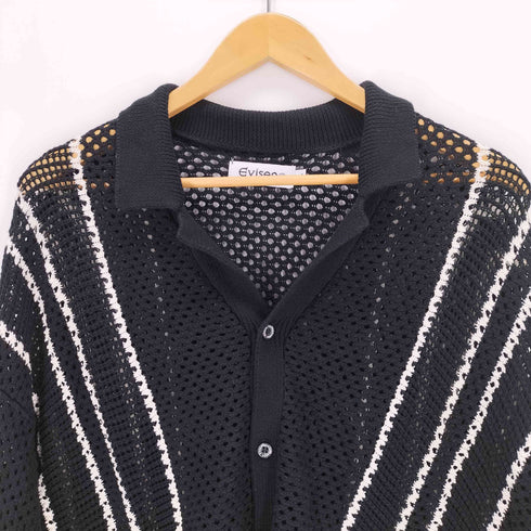 エビセンスケートボーズ Evisen skateboards STRIPE CROCHET SHIRT メンズ JPN:L