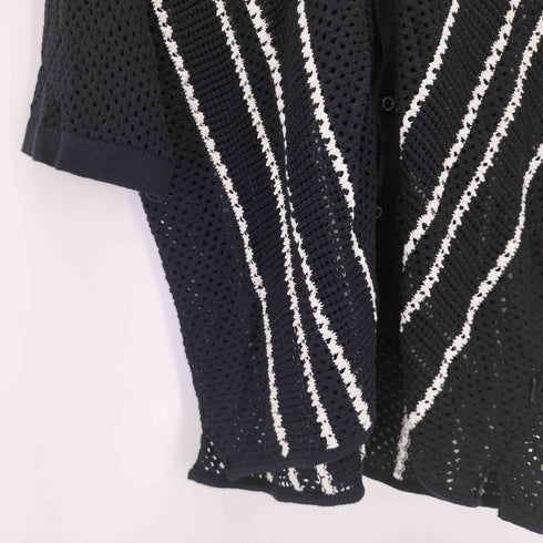 エビセンスケートボーズ Evisen skateboards STRIPE CROCHET SHIRT メンズ JPN:L