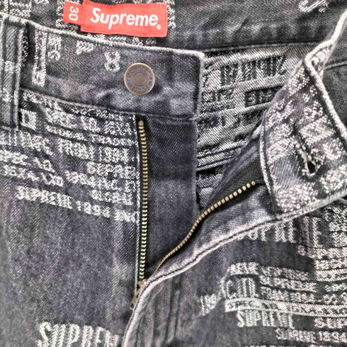 シュプリーム Supreme 23SS Trademark Jacquard Baggy Jean メンズ 30