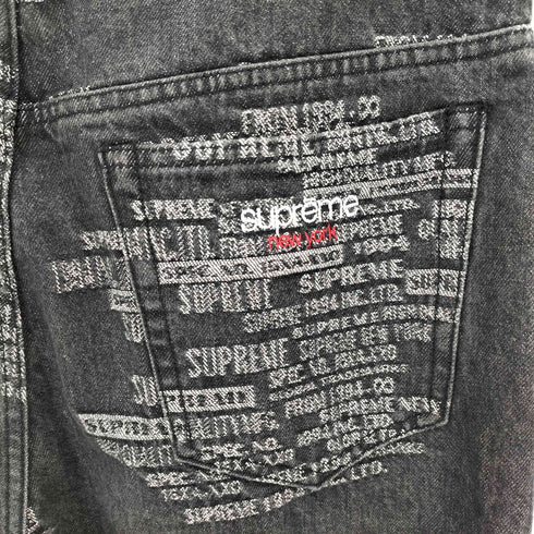 シュプリーム Supreme 23SS Trademark Jacquard Baggy Jean メンズ 30
