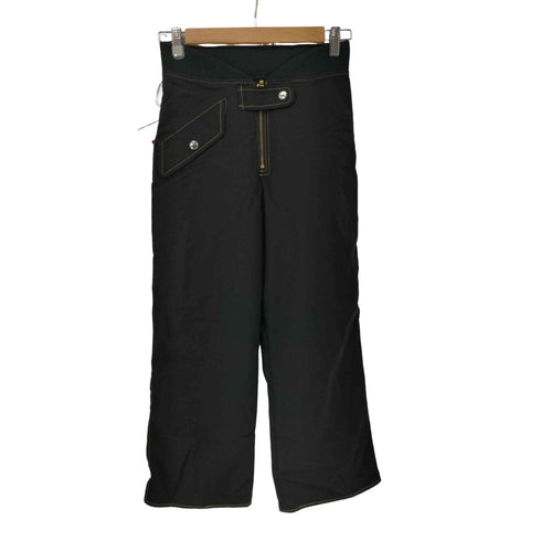 ベジャス VEJAS カナダ製 イエローステッチ ウール デザイン パンツ レディース 28