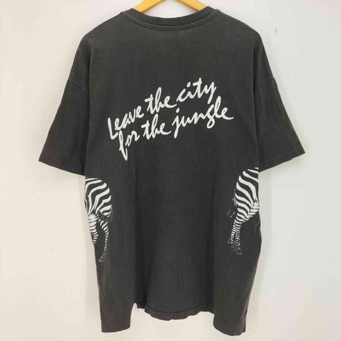 ヘインズ Hanes USA製 TOMMY AFRICA’S WHISTLER B.C.シマウマ Tシャツ 袖&裾シングル メンズ import:XL