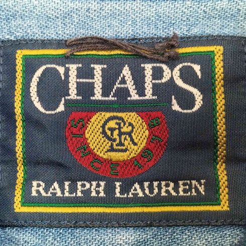 チャップスラルフローレン CHAPS RALPH LAUREN 80S ボタンダウン デニムシャツ メンズ import:M