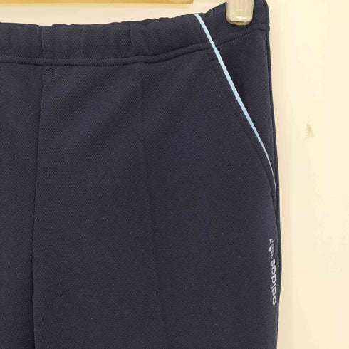アディダス adidas デサント製 裾ジップ トラックパンツ レディース 150