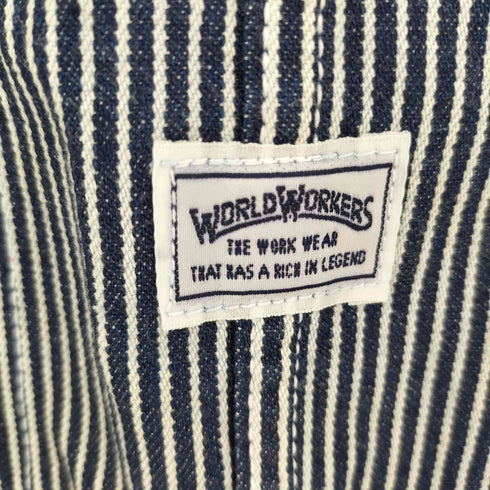 ワールドワーカーズ WORLD WORKERS ヒッコリーオーバーオール メンズ JPN:S