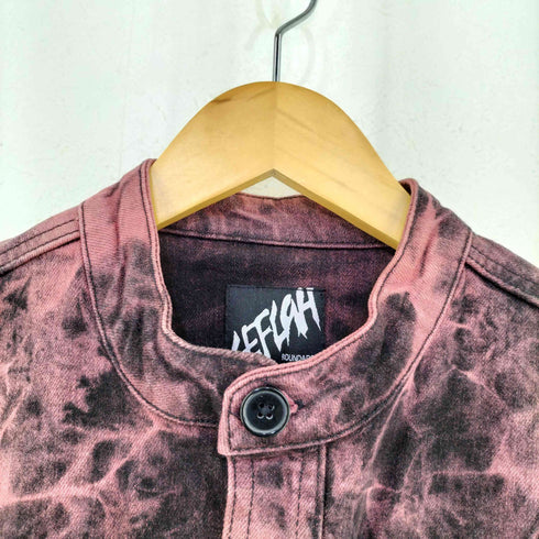 レフラー Leflah バンドカラー ブリーチ加工 S/Sシャツ メンズ JPN:M