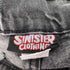 SINISTER CLOTHING 刺繍デザインスーパーワイドデニムパンツ メンズ