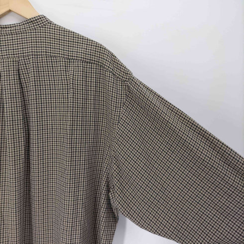 ポロバイラルフローレン Polo by RALPH LAUREN 90S 北マリアナ諸島製 POST BOY バンドカラー ギンガムチェック L/S シャツ メンズ import:XXL