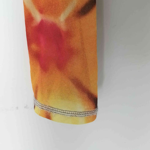 ユナイテッドカラーズオブベネトン UNITED COLORS OF BENETTON 花柄タートルネック パワーネット メンズ