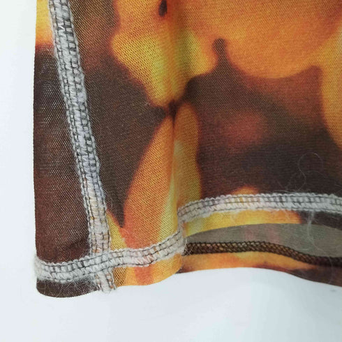 ユナイテッドカラーズオブベネトン UNITED COLORS OF BENETTON 花柄タートルネック パワーネット メンズ