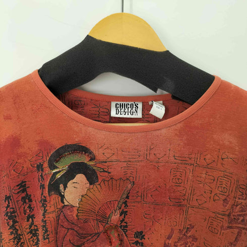 チコズデザイン CHICOS DESIGN ビジューデザイン和柄 L/S Tシャツ メンズ JPN:1