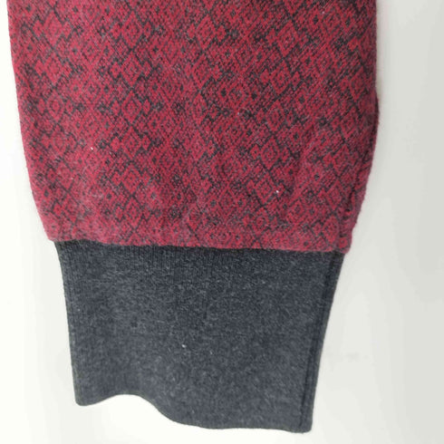 バーバリーズ BURBERRYS 90S MADE IN USA ワンポイントロゴ刺繍 総柄 L/S ポロシャツ メンズ import:M