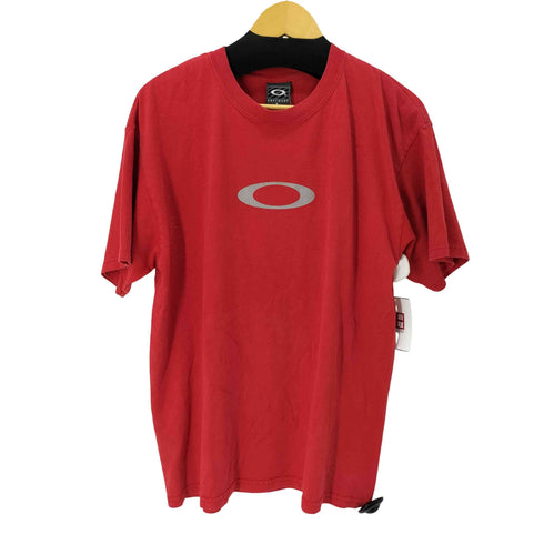 オークリー OAKLEY 00S ギザタグ ロゴプリント S/S Tシャツ メンズ import:L