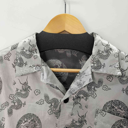 ドラゴン刺繍 S/S オープンカラーシャツ メンズ