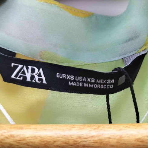 ザラ ZARA マルチカラー シアーシャツ レディース import:XS