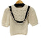 ザラ ZARA S/S クロシェ編みニットトップス レディース import:S