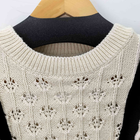 ザラ ZARA S/S クロシェ編みニットトップス レディース import:S