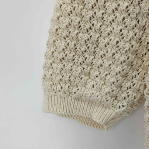 ザラ ZARA S/S クロシェ編みニットトップス レディース import:S