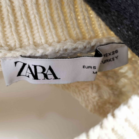 ザラ ZARA S/S クロシェ編みニットトップス レディース import:S