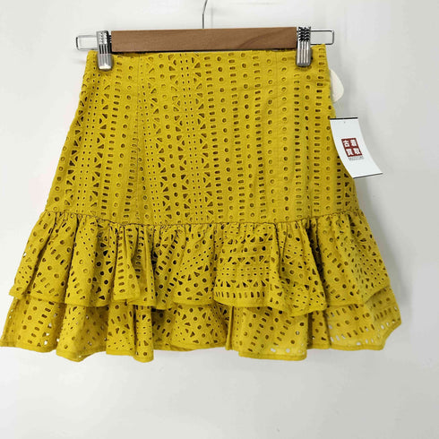 ザラ ZARA カットワークエンブロイダリーミニスカート レディース JPN:XS