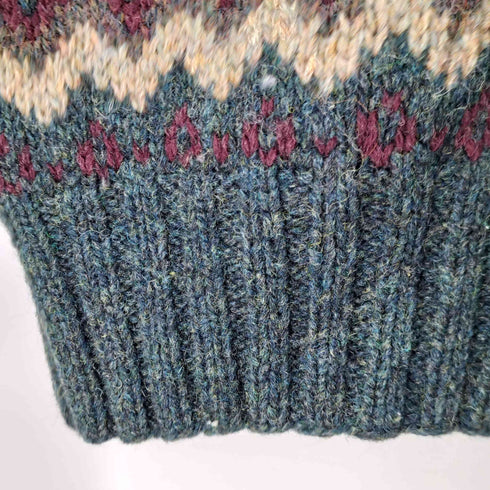 ラルフローレン RALPH LAUREN 90S HAND KNIT ノルディック柄 ウールニット メンズ import:M