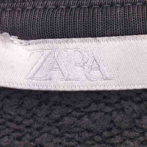 ザラ ZARA テキスト入りユーズド加工スウェットシャツ レディース import:L