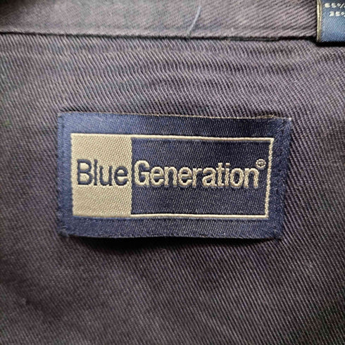 BLUE GENERATION 企業ロゴ刺繍ワークシャツ ワーク メンズ 2XL