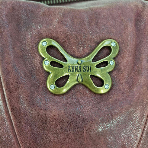 アナスイ ANNA SUI ロゴプレート レザー トートバッグ レディース