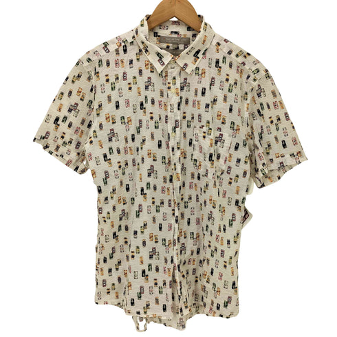 アデイインザライフユナイテッドアローズ A day in the life UNITED ARROWS マルチ 缶 プリント シアサッカー S/S シャツ レディース JPN:L