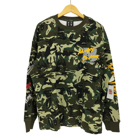 ミスターエンジョイダマネー MR ENJOY DA MONEY MEDM 迷彩 発砲プリント サーマルワッフルTシャツ メンズ JPN:XL