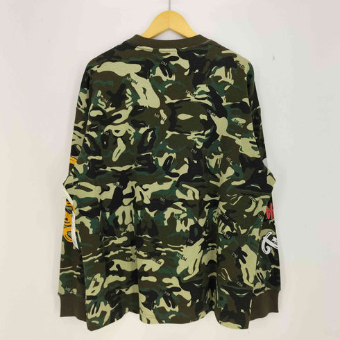 ミスターエンジョイダマネー MR ENJOY DA MONEY MEDM 迷彩 発砲プリント サーマルワッフルTシャツ メンズ JPN:XL