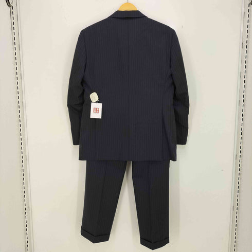 ベルモーレ BELLUMORE ROYAL WOOL ストライプ 2B シングル ジャケット & 2タック テーパード スラックス セットアップ メンズ AB6