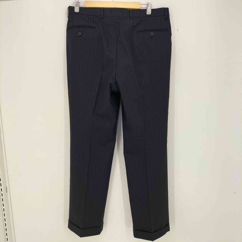 ベルモーレ BELLUMORE ROYAL WOOL ストライプ 2B シングル ジャケット & 2タック テーパード スラックス セットアップ メンズ AB6